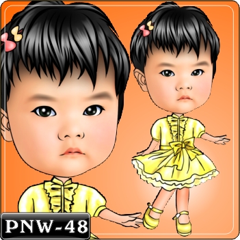 女生人像Q版漫畫PNW-48